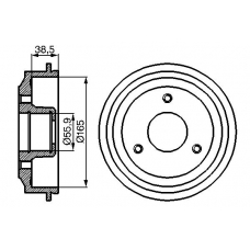 0 986 477 066 BOSCH Тормозной барабан