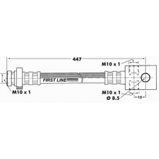 FBH6608 FIRST LINE Тормозной шланг