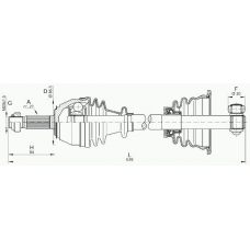 DRS6020.00 OPEN PARTS Приводной вал