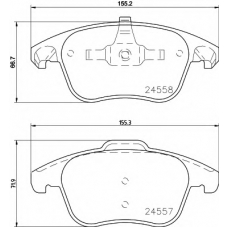 8DB 355 015-561 HELLA Комплект тормозных колодок, дисковый тормоз