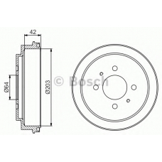 0 986 477 246 BOSCH Тормозной барабан