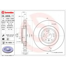 09.A958.11 BREMBO Тормозной диск