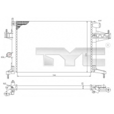 725-0033 TYC Радиатор, охлаждение двигателя