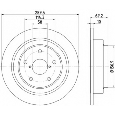 MDC2665 MINTEX Тормозной диск