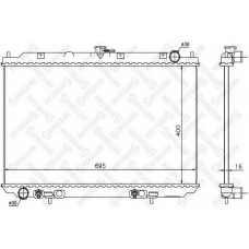 10-26727-SX STELLOX Радиатор, охлаждение двигателя
