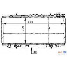 8MK 376 716-351 HELLA Радиатор, охлаждение двигателя