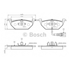 0 986 TB2 314 BOSCH Комплект тормозных колодок, дисковый тормоз