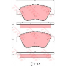 GDB1579 TRW Комплект тормозных колодок, дисковый тормоз