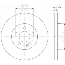 8DD 355 119-411 HELLA PAGID Тормозной диск