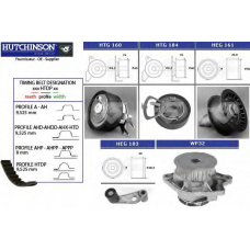 KH 192WP32 HUTCHINSON Водяной насос + комплект зубчатого ремня