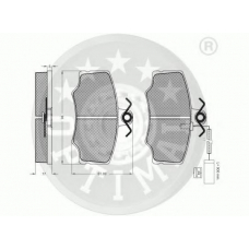 9688 OPTIMAL Комплект тормозных колодок, дисковый тормоз