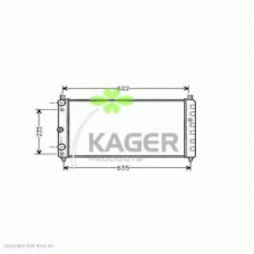 31-0993 KAGER Радиатор, охлаждение двигателя