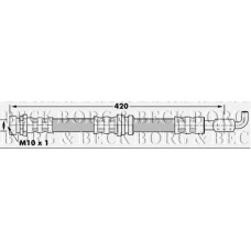 BBH7078 BORG & BECK Тормозной шланг