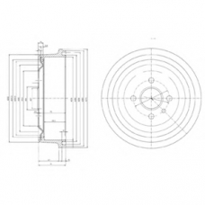 BF103 DELPHI Тормозной барабан