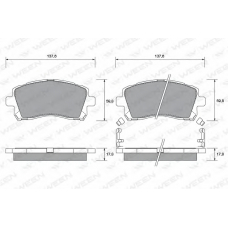151-1373 WEEN Комплект тормозных колодок, дисковый тормоз