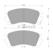 0 986 505 947 BOSCH Комплект тормозных колодок, дисковый тормоз