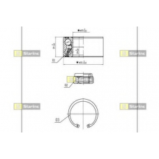 LO 03554 STARLINE Комплект подшипника ступицы колеса