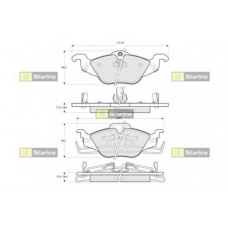 BD S066 STARLINE Комплект тормозных колодок, дисковый тормоз