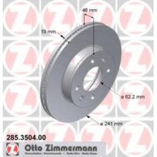 285.3504.00 ZIMMERMANN Тормозной диск