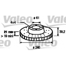 186866 VALEO Тормозной диск