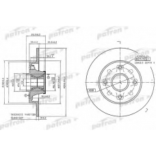 PBD7016 PATRON Тормозной диск