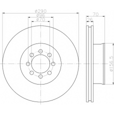 8DD 355 117-651 HELLA PAGID Тормозной диск