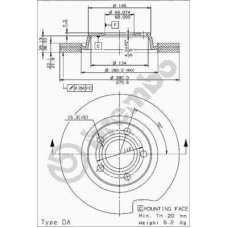09.7196.14 BREMBO Тормозной диск