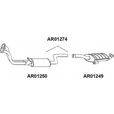 AR01249 VENEPORTE Средний глушитель выхлопных газов