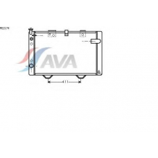 PE2174 AVA Радиатор, охлаждение двигателя