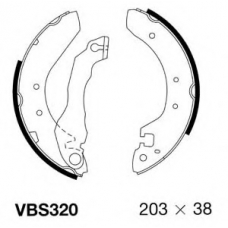 VBS320 MOTAQUIP Комплект тормозных колодок