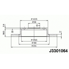 J3301064 NIPPARTS Тормозной диск