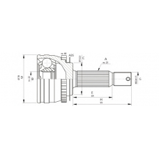 CVJ5689.10 OPEN PARTS Шарнирный комплект, приводной вал