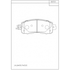 KD1552 ASIMCO Комплект тормозных колодок, дисковый тормоз