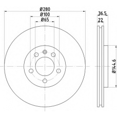 8DD 355 105-371 HELLA Тормозной диск