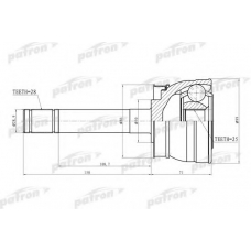 PCV9721 PATRON Шарнирный комплект, приводной вал