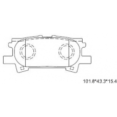 KD2783 ASIMCO Комплект тормозных колодок, дисковый тормоз