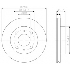 8DD 355 102-031 HELLA PAGID Тормозной диск