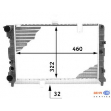 8MK 376 713-481 HELLA Радиатор, охлаждение двигателя