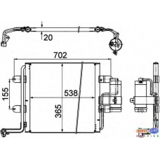 8FC 351 036-381 HELLA Конденсатор, кондиционер