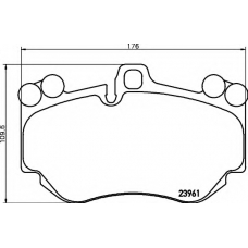 8DB 355 011-011 HELLA Комплект тормозных колодок, дисковый тормоз