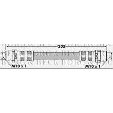 BBH6634 BORG & BECK Тормозной шланг