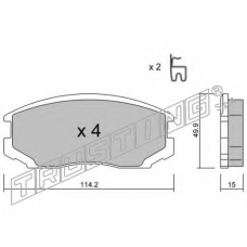 391.0 TRUSTING Комплект тормозных колодок, дисковый тормоз