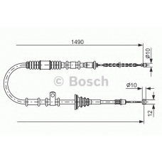 1 987 477 675 BOSCH Трос, стояночная тормозная система