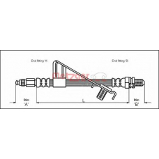 4112528 METZGER Тормозной шланг