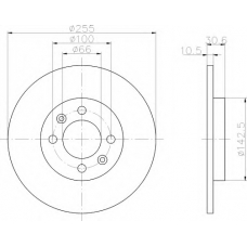 8DD 355 103-891 HELLA Тормозной диск