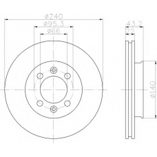 8DD 355 101-901 HELLA Тормозной диск