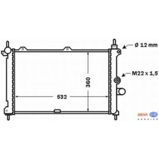 8MK 376 771-171 HELLA Радиатор, охлаждение двигателя