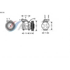 HDK196 GERI Компрессор, кондиционер