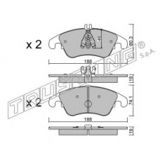 791.2 TRUSTING Комплект тормозных колодок, дисковый тормоз
