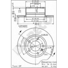 BS 7279 BRECO Тормозной диск